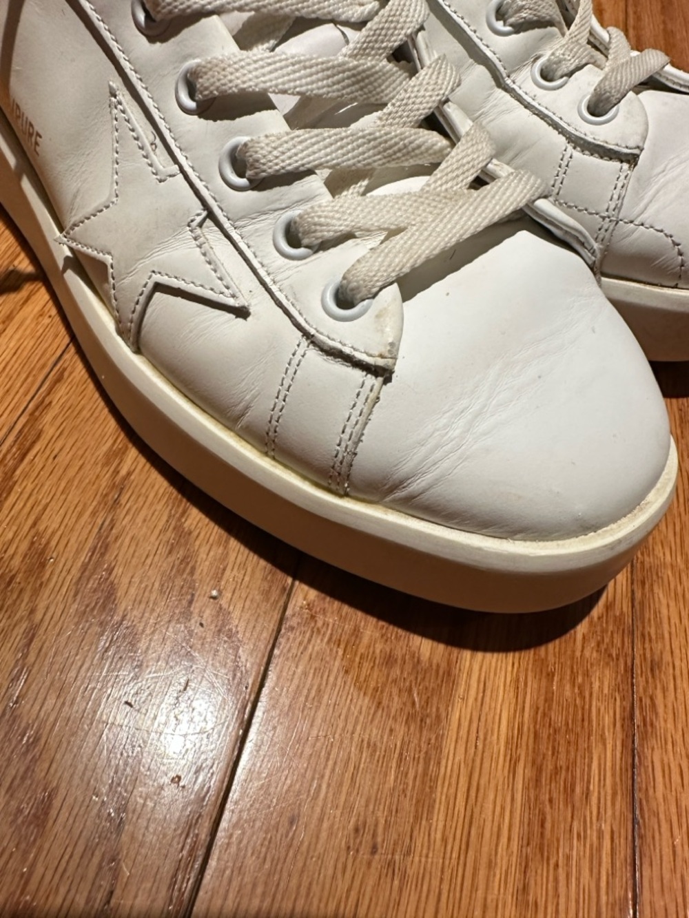 golden goose purestar glittery silver heel tab size 10 sneakers - Picture 9 of 12
